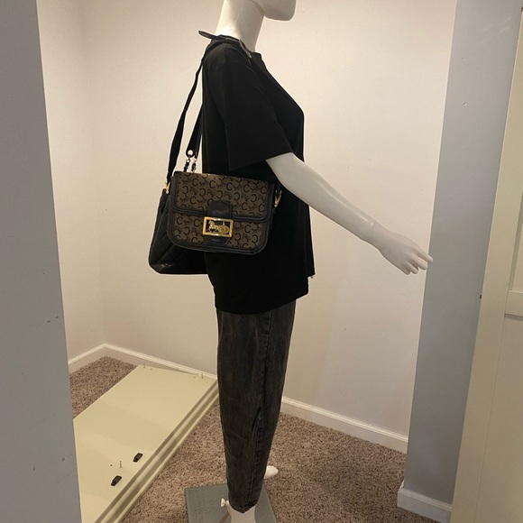 Authentic vintage Celine black macadam house carriage shoulder bag - Picture 13 of 13